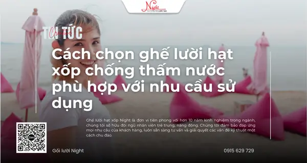 chon ghe luoi hat xop chong tham nuoc